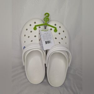 NWT Crocs White Crocband Clog Sandals Men's Size 13